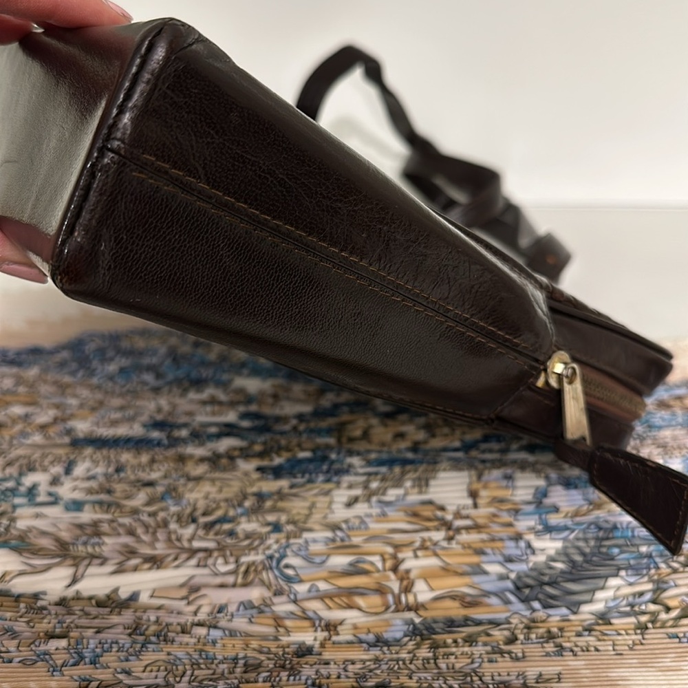 SOLD Fendi FF Logo Intrecciato Leather Shoulder Bag - Picture 7 of 17